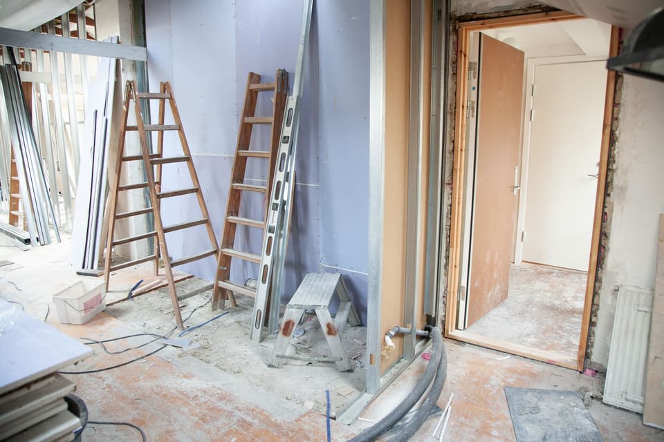 Interior renovation in progress